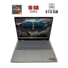 Ноутбук-трансформер Dell Inspiron 14 7425 2-in-1 / 14" (1920x1080) IPS / AMD Ryzen 5-5625U (6 (12) ядер по 2.3 - 4.3 GHz) / 16 GB DDR4 / 512 GB SSD / AMD Radeon Graphics / WebCam