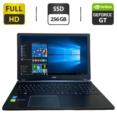 Ноутбук Acer Aspire V5-573G / 15.6" (1920x1080) TN / Intel Core i5-4200U (2 (4) ядра по 1.6 - 2.6 GHz) / 12 GB DDR3 / 256 GB SSD / nVidia GeForce GT 750M, 2 GB GDDR5, 128-bit / WebCam / VGA