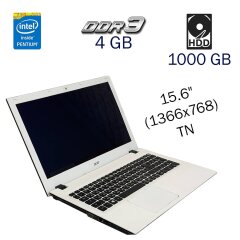 Нетбук Acer E5-573T / 15.6" (1366x768) TN / Intel Pentium 3556U (2 ядра по 1.7 GHz) / 4 GB DDR3 / 1000 GB HDD / Intel HD Graphics for 4th Generation / WebCam / DVD-ROM