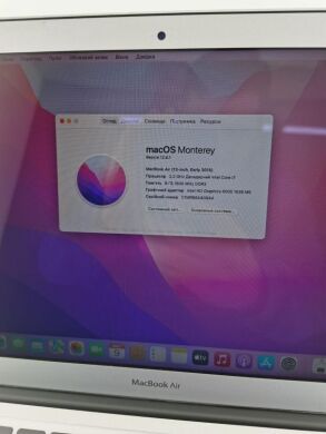 Ноутбук Apple MacBook Air A1466 (2015 year) / 13.3" (1440x900) IPS / Intel Core i7-5650U (2 (4) ядра по 2.2 - 3.1 GHz) / 8 GB DDR3 / 256 GB SSD / Intel HD Graphics 6000 / WebCam 