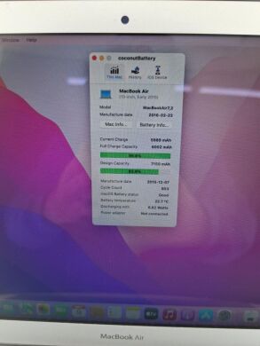 Ноутбук Apple MacBook Air A1466 (2015 year) / 13.3" (1440x900) IPS / Intel Core i7-5650U (2 (4) ядра по 2.2 - 3.1 GHz) / 8 GB DDR3 / 256 GB SSD / Intel HD Graphics 6000 / WebCam 