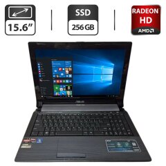 Ноутбук Asus N53T / 15.6" (1366x768) TN / AMD A6-3420M (4 ядра по 1.5 - 2.4 GHz) / 8 GB DDR3 / 256 GB SSD / AMD Radeon HD 7610M, 2 GB GDDR3, 128-bit / WebCam / DVD-ROM