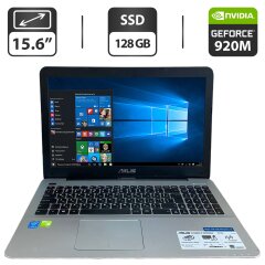 Ноутбук Asus R556L / 15.6" (1366x768) TN / Intel Core i5-5200U (2 (4) ядра по 2.2 - 2.7 GHz) / 12 GB DDR3 / 128 GB SSD / nVidia GeForce 920M, 4 GB GDDR3, 128-bit / WebCam / VGA