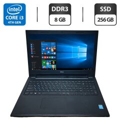 Ноутбук Б-класс Dell Inspiron 15 3542 / 15.6" (1366x768) TN / Intel Core i3-4005U (2 (4) ядра по 1.7 GHz) / 8 GB DDR3 / 256 GB SSD / Intel HD Graphics 4400 / WebCam / DVD-ROM