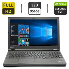 Ноутбук Б-класс Lenovo ThinkPad T540p / 15.6" (1920x1080) TN / Intel Core i7-4810MQ (4 (8) ядра по 2.8 - 3.8 GHz) / 16 GB DDR3 / 500 GB SSD / nVidia GeForce GT 730M, 1 GB GDDR3, 64-bit / WebCam / HDMI