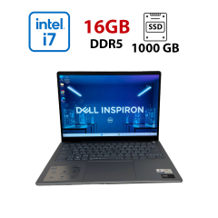 Ноутбук Dell Inspiron 7440 / 14" (2880x1800) IPS / Intel Core Ultra 7 155H (16 (22) ядер по 1.4 - 4.8 GHz) / 16 GB DDR5 / 1000 GB SSD / Intel Arc Graphics / WebCam