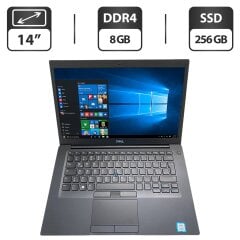 Ноутбук Dell Latitude 7490 / 14" (1366x768) TN / Intel Core i5-8350U (4 (8) ядра по 1.7 - 3.6 GHz) / 8 GB DDR4 / 256 GB SSD / Intel UHD Graphics 620 / WebCam