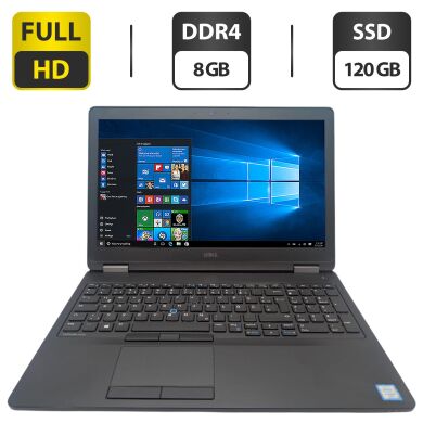 Ноутбук Dell Latitude E5570 / 15.6" (1920x1080) TN / Intel Core i5-6300U (2 (4) ядра по 2.4 GHz) / 8 GB DDR4 / 120 GB SSD / Intel HD Graphics 520 / WebCam Ноутбук Dell Latitude E5570 / 15.6" (1920x1080) TN / Intel Core i5-6300U (2 (4) ядра по 2.4 GHz) / 8 GB DDR4 / 120 GB SSD / Intel HD Graphics 520 / WebCam