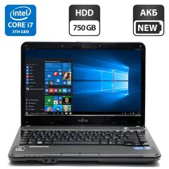 Ноутбук Fujitsu LifeBook LH532 / 14" (1366x768) TN / Intel Core i7-3612QM (4 (8) ядра по 2.1 - 3.1 GHz) / 8 GB DDR3 / 750 GB HDD / nVidia GeForce GT 620M, 2 GB GDDR3, 128-bit / WebCam / DVD-ROM / АКБ NEW