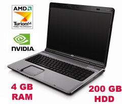 Ноутбук HP Pavilion dv9000 / 17.3' (1440x900) TN / AMD Turion TL-52 (2 ядра по 1.6GHz) / 4 GB DDR2 / 200 GB HDD / GeForce GO 7600 / DVD-RW / БЕЗ БАТАРЕИ