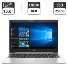 Ноутбук HP ProBook 450 G6 / 15.6" (1366x768) TN / Intel Core i5-8265U (4 (8) ядра по 1.6 - 3.9 GHz) / 8 GB DDR4 / 256 GB SSD / Intel UHD Graphics 620 / WebCam