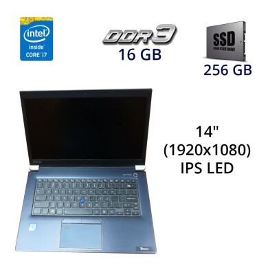 Ноутбук Toshiba Tecra X40-D / 14" (1920x1080) IPS LED / Intel Core i7-7600U (2 (4) ядра по 2.8 - 3.9 GHz) / 16 GB DDR3 / 256 GB SSD