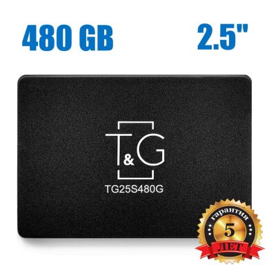Новий твердотільний накопичувач SSD T&G TG25S480G / 2.5" / 480 GB TLC / SATA III