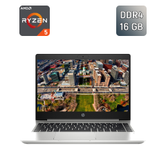 Ультрабук Б-клас HP ProBook 445 G7 / 14" (1920x1080) IPS / AMD Ryzen 5 4500U (6 ядер по 2.3 - 4.0 GHz) / 16 GB DDR4 / 240 GB SSD / AMD Radeon RX Vega 6 Graphics / TouchID / WebCam