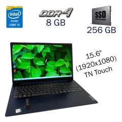 Ультрабук Б класс Lenovo IdeaPad 3 15ITL6 / 15.6" (1920x1080) TN Touch / Intel Core i5-1135G7 (4 (8) ядра по 4.2 GHz) / 8 GB DDR4 / 256 GB SSD / Intel Iris Xe Graphics