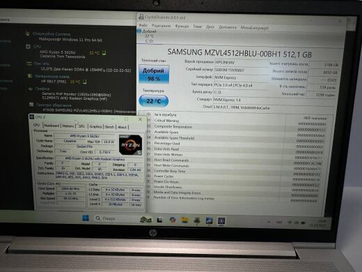 Ультрабук HP ProBook 445 G9 / 14" (1920x1080) IPS / AMD Ryzen 5 5625U (6 (12) ядер по 2.3 - 4.3 GHz) / 16 GB DDR4 / 512 GB SSD / AMD Radeon RX Vega 7 Graphics / WebCam