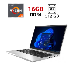 Ультрабук HP ProBook 445 G9 / 14" (1920x1080) IPS / AMD Ryzen 5 5625U (6 (12) ядер по 2.3 - 4.3 GHz) / 16 GB DDR4 / 512 GB SSD / AMD Radeon RX Vega 7 Graphics / WebCam