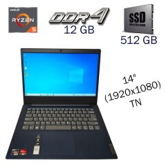 Ультрабук Lenovo IdeaPad 3 14ADA05 / 14" (1920x1080) TN / AMD Ryzen 5 3500U (4 (8) ядра по 2.1 - 3.7 GHz) / 12 GB DDR4 / 512 GB SSD / AMD Radeon Vega 8 Graphics / WebCam