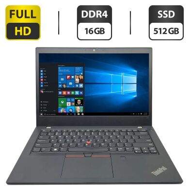 Ультрабук Lenovo ThinkPad L14 Gen 1 / 14" (1920x1080) IPS / Intel Core i5-10210U (4 (8) ядра по 1.6 - 4.2 GHz) / 16 GB DDR4 / 512 GB SSD / Intel UHD Graphics for 10th Generation / WebCam