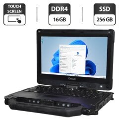 Захищений нетбук-трансформер Getac V110 G3 / 11.6" (1366x768) TN Touch / Intel Core i7-7500U (2 (4) ядра по 2.7 - 3.5 GHz) / 16 GB DDR4 / 256 GB SSD / Intel HD Graphics 620 / WebCam / Стилус / Windows 11 Pro / Два АКБ