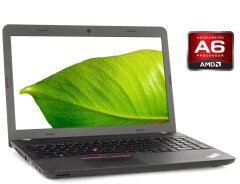 Ноутбук Lenovo ThinkPad E565 / 15.6" (1366x768) TN / AMD A6-8500P (2 ядра по 1.6 - 3.0 GHz) / 4 GB DDR3 / 250 GB SSD / AMD Radeon R5 Graphics / WebCam / DVD-ROM / Win 10 Pro
