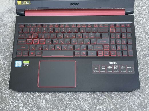 Ігровий ноутбук Acer Nitro 5 AN515-54 / 15.6" (1920x1080) IPS / Intel Core i7-9750H (6 (12) ядра по 2.6 - 4.5 GHz) / 16 GB DDR4 / 240 GB SSD / nVidia GeForce RTX 2060, 6 GB GDDR6, 192-bit / WebCam / Win10 Pro Ігровий ноутбук Acer Nitro 5 AN515-54 / 15.6" (1920x1080) IPS / Intel Core i7-9750H (6 (12) ядра по 2.6 - 4.5 GHz) / 16 GB DDR4 / 240 GB SSD / nVidia GeForce RTX 2060, 6 GB GDDR6, 192-bit / WebCam / Win10 Pro