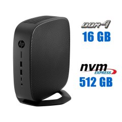 Неттоп HP t740 Thin Client USFF / AMD Ryzen V1756B (4 (8) ядра по 3.25 - 3.6 GHz) (аналог i7-7700T) / 16 GB DDR4 / 512 GB SSD M.2 / AMD Radeon RX Vega 8 Graphics / Win 10 Pro