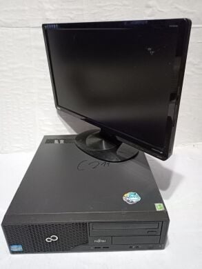 Комплект ПК Б-класс: Fujitsu Esprimo E500 E85+ SFF / Intel Core i3-2120 (2 (4) ядра по 3.3 GHz) / 8 GB DDR3 / 250 GB HDD / Intel HD Graphics 2000 / DVD-ROM + Монитор BenQ G2020HD / 20" (1600x900) TN / 1x DVI, 1x VGA / VESA 100x100
