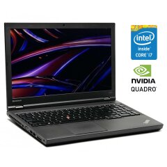 Мобільна робоча станція Б-клас Lenovo ThinkPad W540 / 15.6" (1920x1080) TN / Intel Core i7-4710MQ (4 (8) ядра по 2.5 - 3.5 GHz) / 8 GB DDR3 / 256 GB SSD / nVidia Quadro K1100M, 2 GB GDDR5, 128-bit / WebCam / DVD-ROM / Win 10 Pro