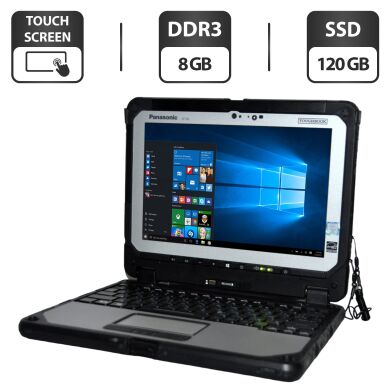 Защищенный нетбук-трансформер Б-класс Panasonic Toughbook CF-20 MK2 / 10.1" (1920x1200) IPS Touch / Intel Core i5-7Y57 (2 (4) ядра по 1.2 - 3.3 GHz) / 8 GB DDR3 / 120 GB SSD / Intel HD Graphics 615 / 2 MP + 8 MP / Windows 10 Pro + Стилус Защищенный нетбук-трансформер Б-класс Panasonic Toughbook CF-20 MK2 / 10.1" (1920x1200) IPS Touch / Intel Core i5-7Y57 (2 (4) ядра по 1.2 - 3.3 GHz) / 8 GB DDR3 / 120 GB SSD / Intel HD Graphics 615 / 2 MP + 8 MP / Windows 10 Pro + Стилус