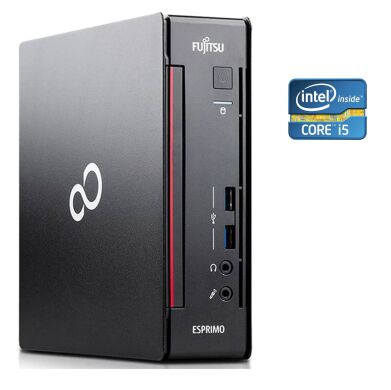 Неттоп Fujitsu Esprimo Q956 USFF / Intel Core i5-6500T (4 ядра по 2.5 - 3.1 GHz) / 8 GB DDR4 / 256 GB SSD / Intel HD Graphics 530 / Wi-Fi
