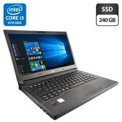 Ноутбук Fujitsu LifeBook E546 / 14" (1920x1080) IPS / Intel Core i5-6200U (2 (4) ядра по 2.3 - 2.8 GHz) / 4 GB DDR4 / 240 GB SSD / Intel HD Graphics 520 / WebCam