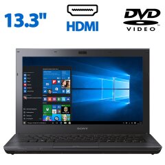 Ноутбук Sony Vaio VPCSB1X9E / 13.3" (1366x768) TN / Intel Core i5-2410M (2 (4) ядра по 2.3 - 2.9 GHz) / 6 GB DDR3 / 500 GB HDD / AMD Radeon HD 6470M, 512 MB DDR3, 64-bit / WebCam / DVD-ROM / Windows 10 Pro
