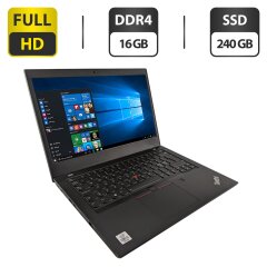 Ультрабук Lenovo ThinkPad L14 Gen 1 / 14" (1920x1080) IPS / AMD Ryzen 7 Pro 4750U (8 (16) ядер по 1.7 - 4.1 GHz) / 16 GB DDR4 / 240 GB SSD / AMD Radeon Graphics / WebCam