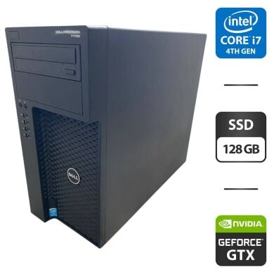 Робоча станція Dell Precision T1700 Tower / Intel Core i7-4790 (4 (8) ядра по 3.6 - 4.0 GHz) / 16 GB DDR3 / 128 GB SSD / nVidia GeForce GTX 650, 1 GB GDDR5, 128-bit / DVD-ROM