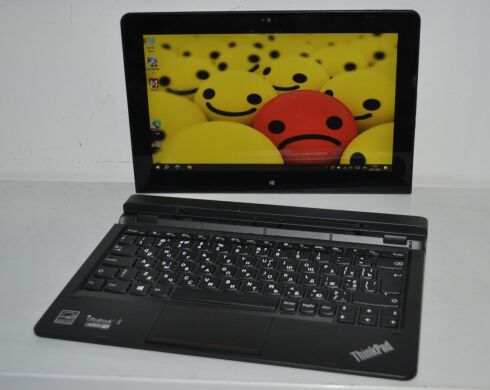 Ноутбук-трансформер Б-клас Lenovo ThinkPad Helix 20CH / 11.6" (1920x1080) TN Touch / Intel Core M-5Y10 (2 (4) ядра по 0.8 - 2.0 GHz) / 8 GB DDR3 / 256 GB SSD / Intel HD Graphics 5300 / WebCam / LTE / Windows 10 Pro + Клавіатура