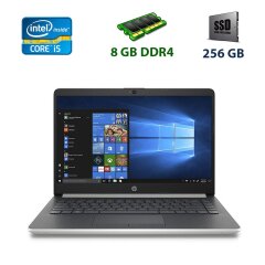 Ноутбук HP Laptop 14 / 14" (1920x1080) TN / Intel Core i3-1005G1 (2 (4) ядра по 1.2 - 3.4 GHz) / 8 GB DDR4 / 256 GB SSD / WebCam / USB 3.0 / HDMI