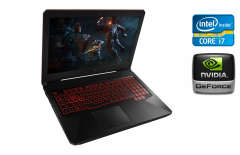 Игровой ноутбук Asus FX 503V / 15.6" (1920x1080) IPS / Intel Core i7-7700HQ (4 (8) ядра по 2.8 - 3.8 GHz) / 16 GB DDR4 / 256 GB SSD + 1000 GB HDD / nVidia GeForce GTX 1060, 3 GB GDDR5, 192-bit / WebCam / Windows 10