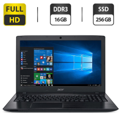 Игровой ноутбук Б-класс Acer Aspire E5-576G-5762 / 15.6" (1920x1080) IPS / Intel Core i5-8250U (4 (8) ядра по 1.6 - 3.4 GHz) / 16 GB DDR3 / 240 GB SSD / Intel UHD Graphics 620 / WebCam / HDMI