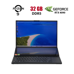Игровой ноутбук Б-класс Asus ROG Zephyrus Duo GX650PY / 16" (2560x1600) OLED Touch / AMD Ryzen 9 7945HX (16 (32) ядер по 2.5 - 5.4 GHz) / 32 GB DDR5 / 960 GB SSD / nVidia GeForce RTX 4090, 16 GB GDDR6, 256-bit / WebCam