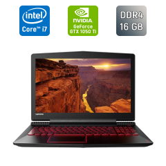 Игровой ноутбук Б-класс Lenovo Legion Y720-15IKBN / 15.6" (1920x1080) IPS / Intel Core i7-7700HQ (4 (8) ядра по 2.8 - 3.8 GHz) / 16 GB DDR4 / 128 GB SSD + 500 GB HDD / nVidia Geforce GTX 1050 Ti, 4 GB GDDR5, 128-bit / HDMI / WebCam