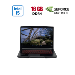Игровой ноутбук Б-класс MSI GF65 Thin 10SDR / 15.6" (1920x1080) IPS / Intel Core i5-10300H (4 (8) ядра по 2.5 - 4.5 GHz) / 16 GB DDR4 / 480 GB SSD / nVidia GeForce GTX 1660 Ti, 6 GB GDDR6, 192-bit / WebCam