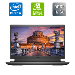 Ігровий ноутбук Dell G15 5510 / 15.6" (1920x1080) IPS / Intel Core i7-10870H (8 (16) ядер по 2.2 - 5.0 GHz) / 16 GB DDR4 / 1000 GB SSD / nVidia GeForce RTX 3060, 6 GB GDDR6, 192-bit / WebCam / Windows 10