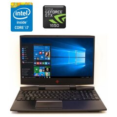 Игровой ноутбук HP Omen 15-dc1057nr / 15.6" (1920x1080) IPS / Intel Core i7-9750H (6 (12) ядра по 2.6 - 4.5 GHz) / 16 GB DDR4 / 480 GB SSD / nVidia GeForce GTX 1650, 4 GB GDDR5, 128-bit / WebCam 