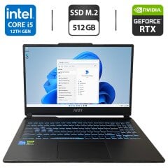Игровой ноутбук MSI Cyborg 15 A12VE / 15.6" (1920x1080) IPS / Intel Core i5-12450H (8 (12) ядер по 3.3 - 4.4 GHz) / 16 GB DDR5 / 512 GB SSD M.2 / nVidia GeForce RTX 4050, 6 GB GDDR6, 96-bit / WebCam