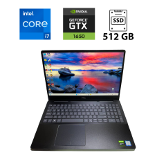 Ігровий ультрабук Dell Vostro 7590 / 15.6" (1920x1080) IPS / Intel Core i7-9750H (6 (12) ядер по 2.6 - 4.5 GHz) / 16 GB DDR4 / 512 GB SSD / nVidia GeForce GTX 1650, 4 GB GDDR5, 128-bit / WebCam