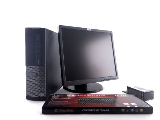 Комплект Dell Optiplex 7010 SFF / Intel® Core™ i3-3220 (2 (4) ядра по 3.3 GHz) / 4 GB DDR3 / 120GB SSD + Монитор Lenovo L190 (9329-AB9) / 19'' / Class A 1280 х 1024 (5:4) / VGA / Black