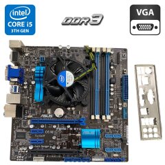 Комплект: материнська плата Asus P8H61-M EVO / Intel Core i5-3470 (4 ядра по 3.2 - 3.6 GHz) / Intel HD Graphics 2500 / Socket LGA1155 / Кулер BOX