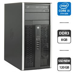 Комп'ютер HP Compaq Pro 6300 Tower / Intel Core i5-3470 (4 ядра по 3.2 - 3.6 GHz) / 8 GB DDR3 / 120 GB SSD NEW / Intel HD Graphics 2500 / DVD-ROM / 320W / VGA