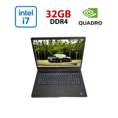 Мобільна робоча станція Б-клас Dell Precision 7760 / 15.6" (1920x1080) IPS / Intel Core i7-11850H (8 (16) ядер по 2.5 - 4.8 GHz) / 32 GB DDR4 / 512 GB SSD / nVidia Quadro T1200, 4 GB GDDR6, 128-bit / WebCam